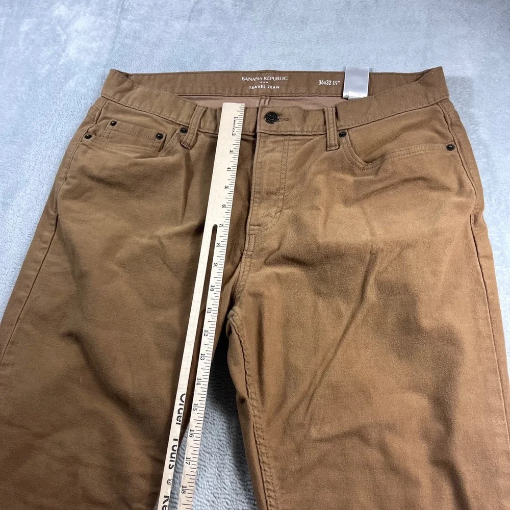 Banana Republic Travel Jeans Mens 36x32 Slim Fit Brown Earth Tone 5-Pocket Pants